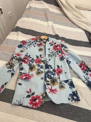 Americana floral azul - talla M