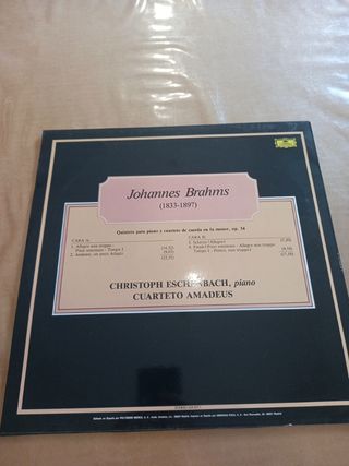 Vinilo Brahms - Quinteto Piano