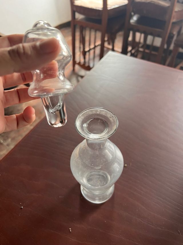 Jarrón cristal antiguo