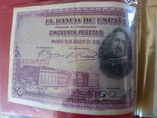 Billete 50 Pesetas España 1928