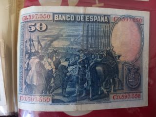 Billete 50 Pesetas España 1928