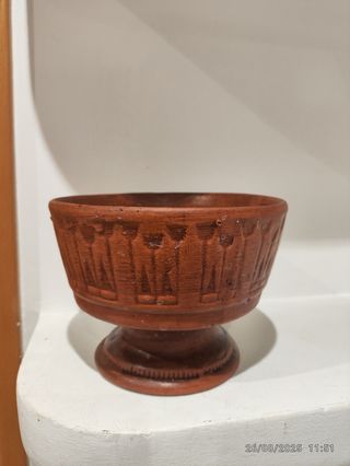 Macetero vintage marrón