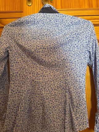 Camisa De Verano azul manga larga