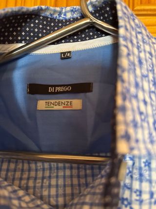 Camisa De Verano azul manga larga