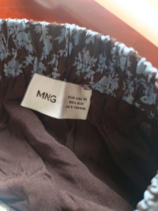 Falda larga Mango XS - marrón, azul