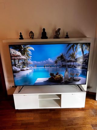 Mesa TV blanca + estanterías