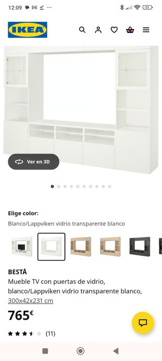 Mueble Salón/TV Ikea blanco