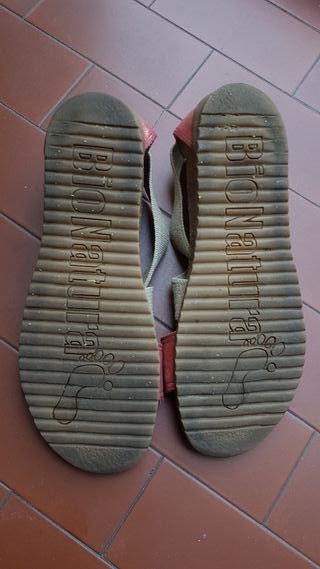 Sandali Bionatura beige e grigio