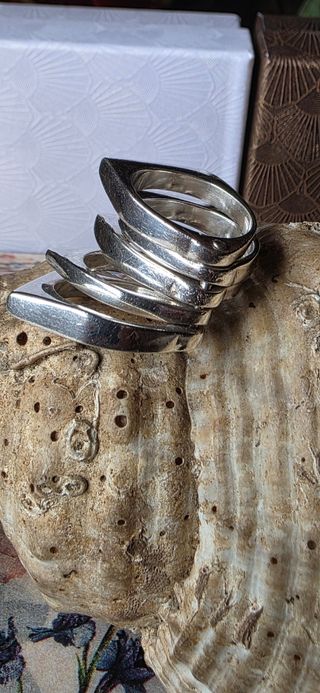 Anillos plata ley vintage - diseño