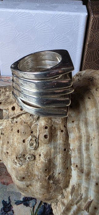 Anillos plata ley vintage - diseño