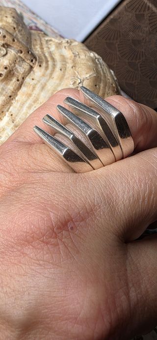 Anillos plata ley vintage - diseño