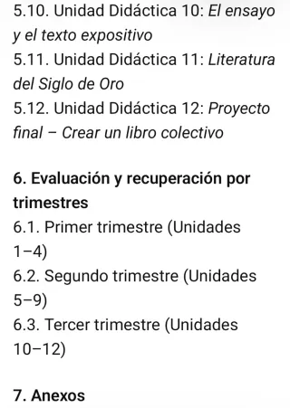 Programación Didáctica LOMLOE Lengua Secundaria