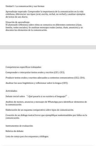 Programación Didáctica LOMLOE Lengua Secundaria