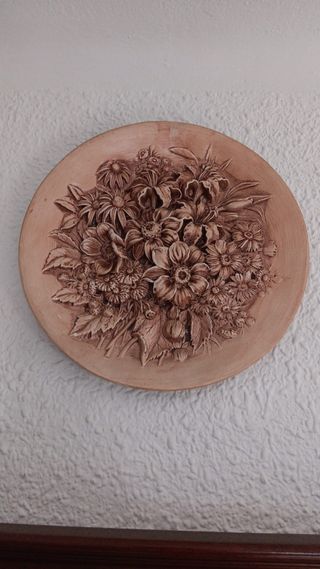 Plato decorativo de terracota