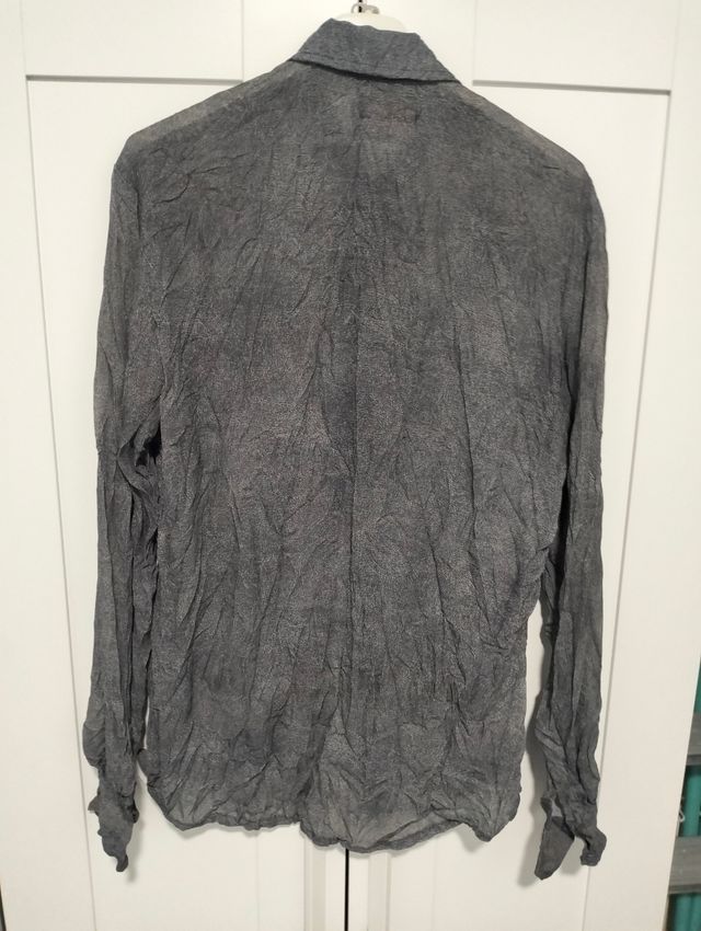 Camicia Uomo Grigia Manica Lunga