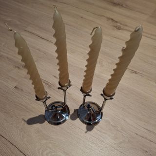 Candelabros alpaca plata - 2uds