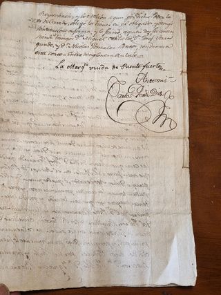 Manuscrito Zaragoza 1800 Mayorazgo Marqués
