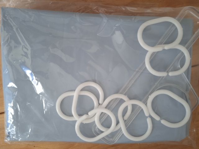 Cortina ducha azul - Plástico