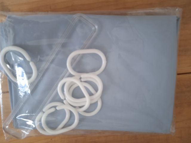 Cortina ducha azul - Plástico