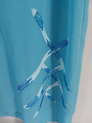 Conjunto de camiseta y falda nicchi azul L