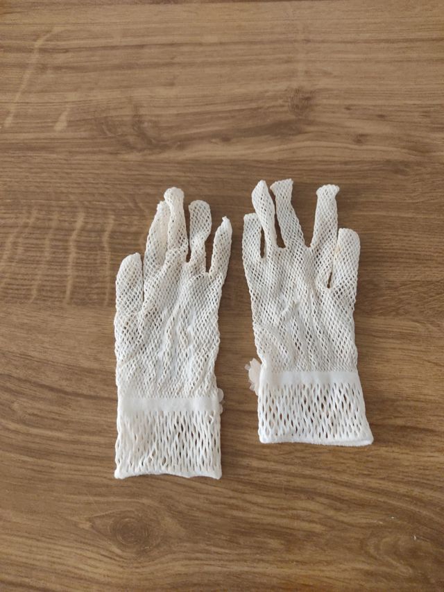 Guantes comunión beige