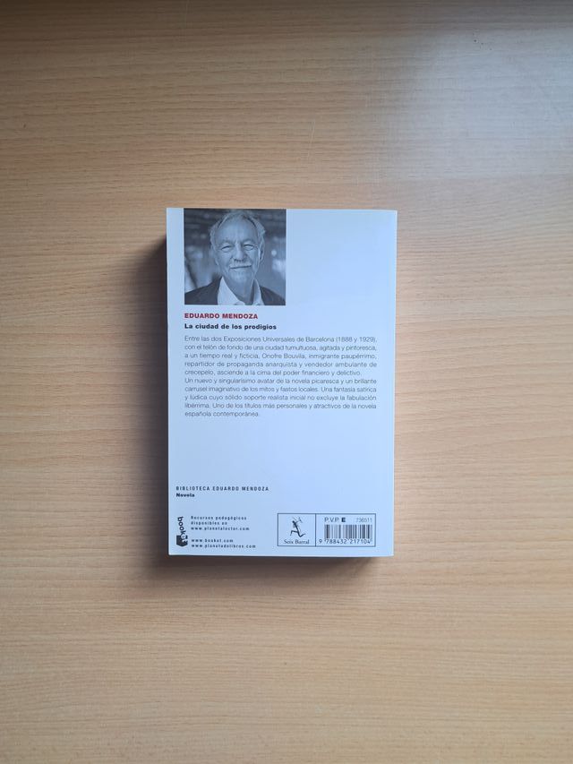 LA CIUDAD DE LOS PRODIGIOS EDUARDO MENDOZA BOOKET