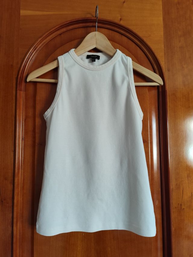 Top sin mangas 100% algodón - Massimo Dutti