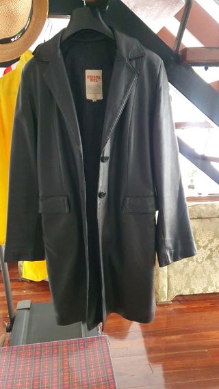 Abrigo cuero Euskal Piel negro