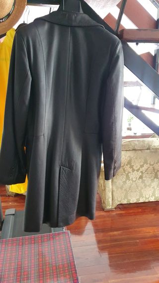 Abrigo cuero Euskal Piel negro
