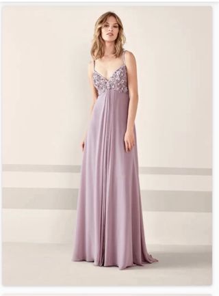 Vestido fiesta PRONOVIAS rosa