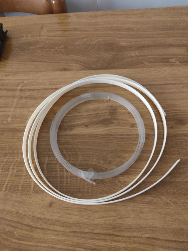 Aros cancán beige y transparentes