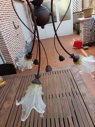 Lampara techo 3 luces vintage