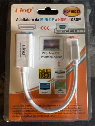 Adaptador Mini DP a HDMI 1080p LinQ DisplayPort 