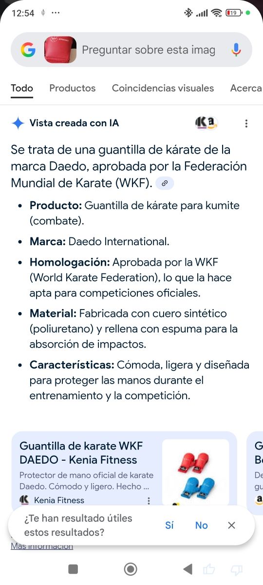 Guantes Karate Dae Do rojos