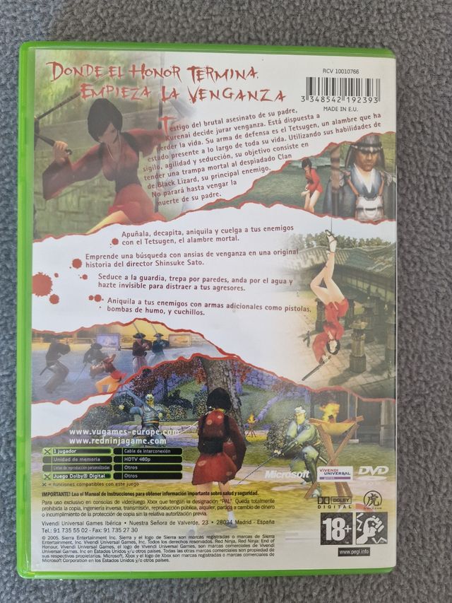 Red Ninja End of Honor Xbox