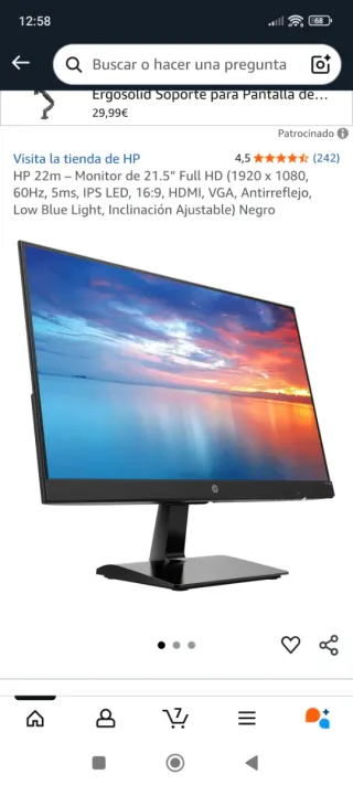 Monitor HP 22m 21.5" Full HD