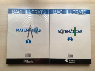 Libros matemáticas 1 y 2 de bachillerato