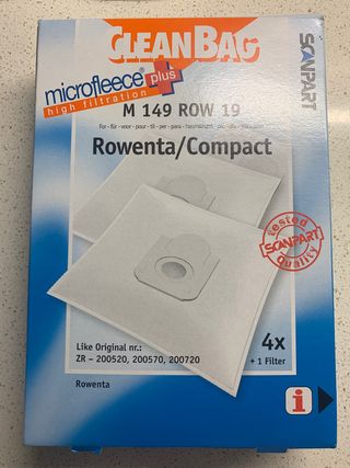 4 Bolsas aspiradora Rowenta/Compact