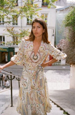 Vestido midi Zara estampado lo