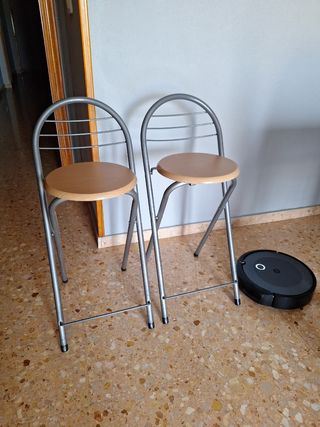 Mesa auxiliar metal y madera 