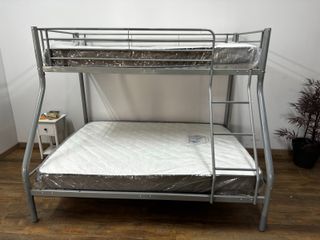 Litera metálica gris - 2 camas (NUEVA)