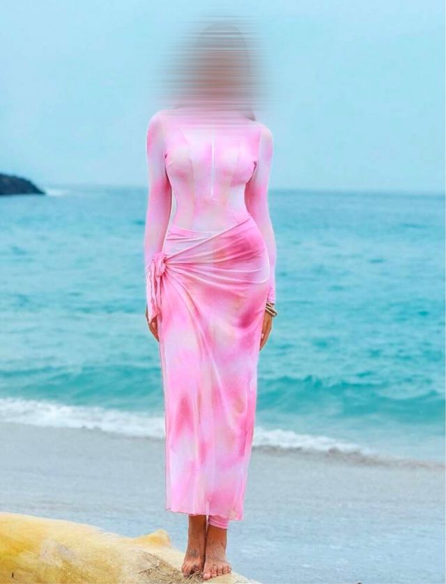 Burkini rosa estampado