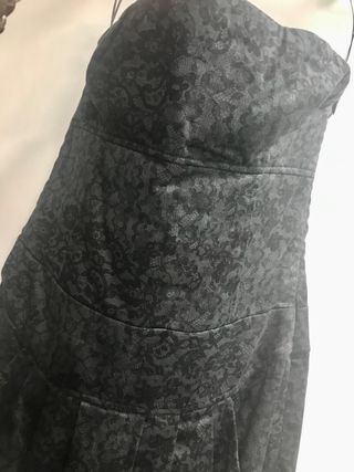 Vestido negro Zara - palabra de honor