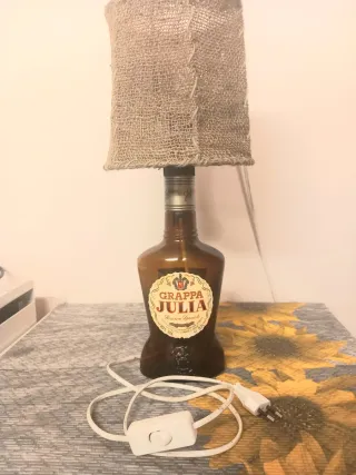 Lampada artigianale bottiglia Grappa Julia