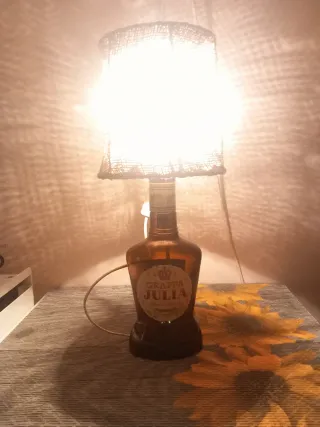 Lampada artigianale bottiglia Grappa Julia