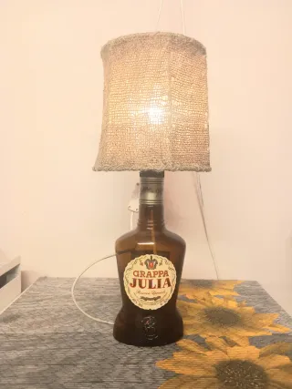 Lampada artigianale bottiglia Grappa Julia