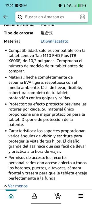 Funda protectora tablet azul. Sin uso