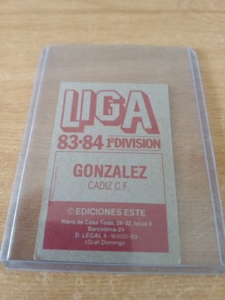 CROMO GONZÁLEZ - Liga 83-84