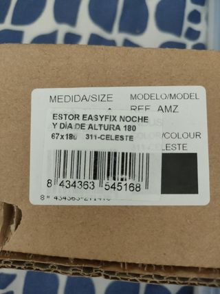 2 Estores azules de tela