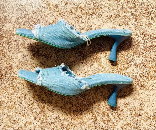 Sandalias vaqueras azules